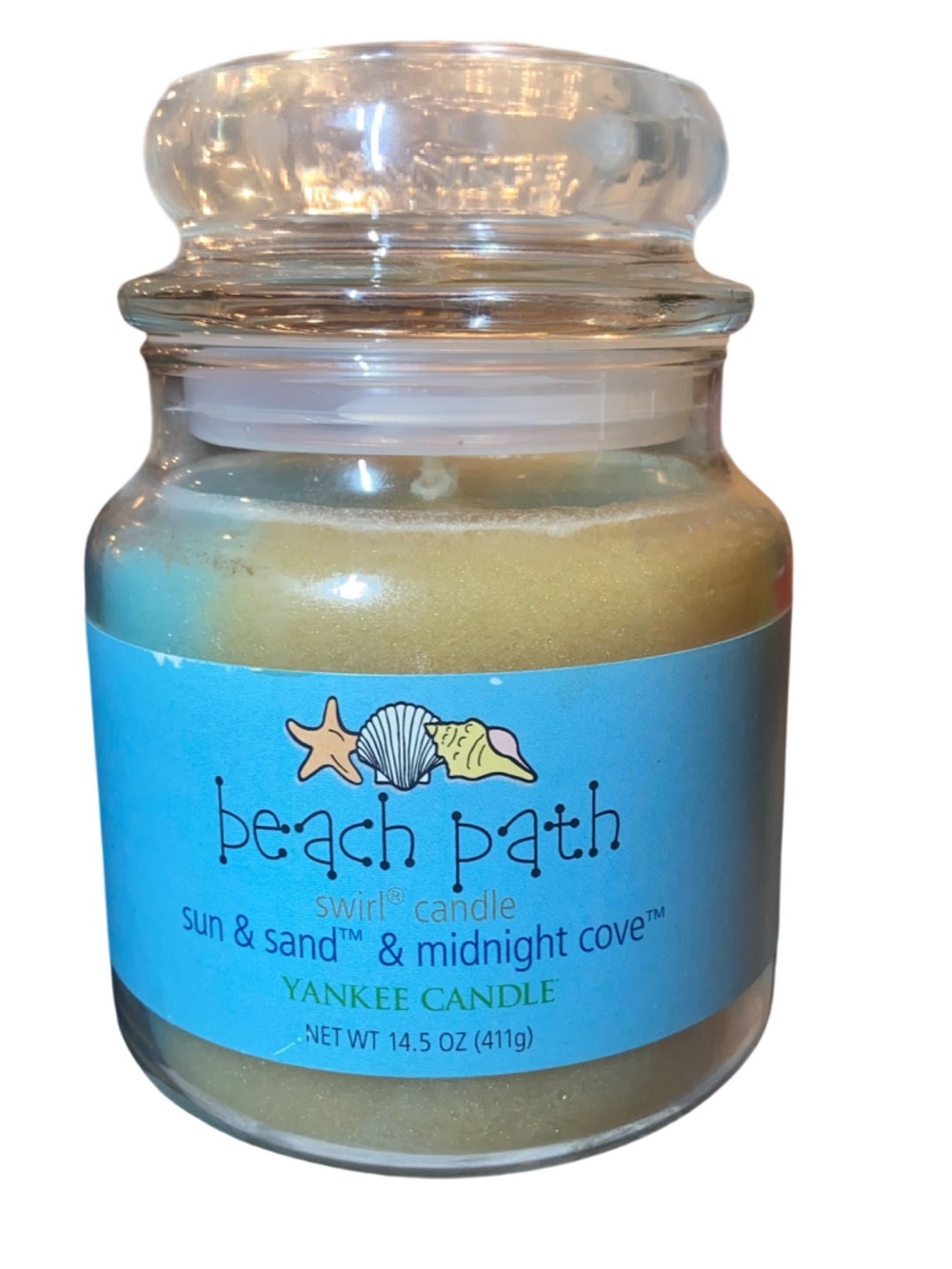 Yankee Candle Beach Path Sun & Sand & midnight cove Swirl Jar Candle - 14.5oz